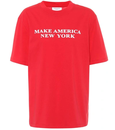 Public School Make America New York Cotton T-shirt In Red