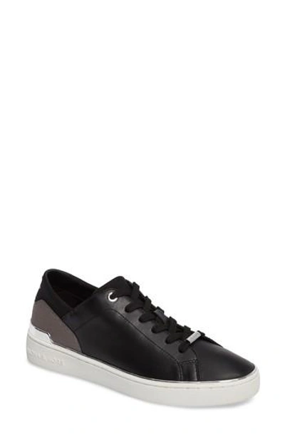 Michael Michael Kors Scout Trainer In Black Nappa Leather