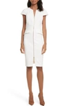 Ted Baker Architectural Pencil Dress In White