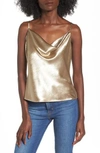 LOVERS & FRIENDS METALLIC COWL NECK TOP,LFTA462-F17