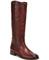 FRYE WOMEN'S MELISSA BUTTON 2 TALL LEATHER BOOTS WOMEN'S SHOES