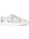 JEAN-MICHEL BASQUIAT X BROWNS JEAN-MICHEL BASQUIAT X BROWNS ROME PAYS OFF TEXT PRINT LOW TOP SNEAKERS - MULTICOLOUR,BASQLOWTOPWHITE12395260