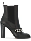 GIVENCHY BLACK BIKER 105 LEATHER ANKLE BOOTS,BE0923500412355066