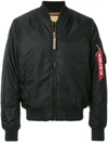Alpha Industries Baseball-collar Track Jacket In Black