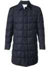 THOM BROWNE QUILTED DOWN SUPER 130S OVERCOAT,MOD001X0243012372678