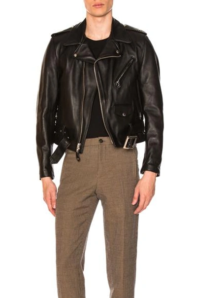 Schott One Star Perfecto Moto Jacket In Black