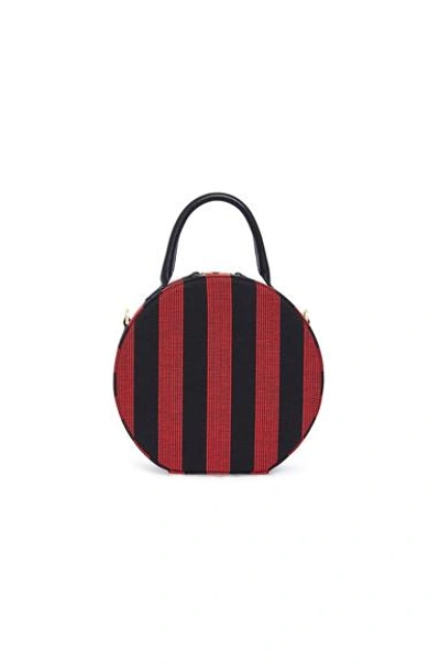 Mansur Gavriel Circle Crossbody In Black,red,stripes