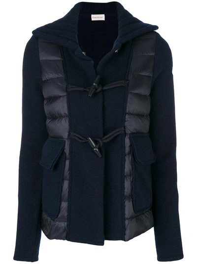 Moncler Maglia Toggle-front Jacket W/ Puffer Combo In Navy