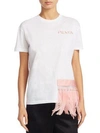 PRADA Embroided Feather Cotton Tee