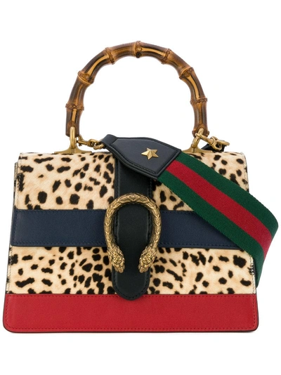 Gucci Dionysus Leopard-print Calf Hair Top Handle Bag In Leopard Multi