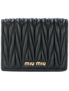 Miu Miu Fold Out Purse In Black
