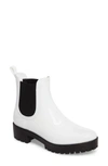 Jeffrey Campbell Cloudy Waterproof Chelsea Rain Boot In White