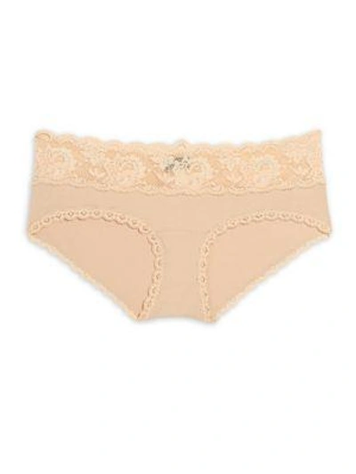Cosabella Plus Size Never Say Never Cheekie Low-rise Hotpants In Blush