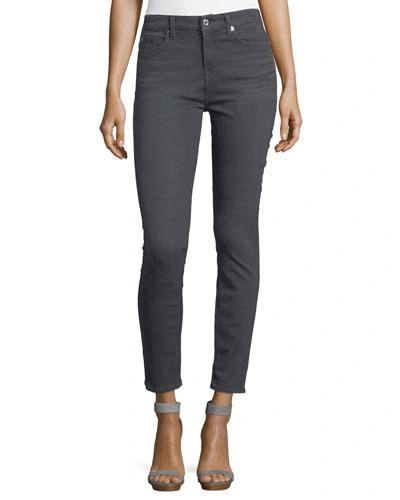 7 For All Mankind B(air) Ankle Skinny Jeans In B(air) Smoke