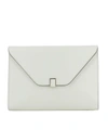 VALEXTRA WHITE LEATHER SHOULDER BAG,V4D47 028000W 0C