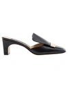 Sergio Rossi Block Heel Mules In Black