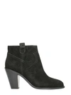 ASH IVANA ANKLE BOOTS IN BLACK SUEDE,IVANA