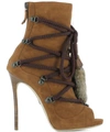 DSQUARED2 BROWN SUEDE ANKLE BOOTS,W17J503 102 5117