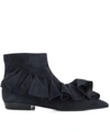 JW ANDERSON BLUE SUEDE ANKLE BOOTS,8362933