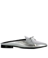 PIERRE HARDY SILVER LEATHER LOAFERS,8360108