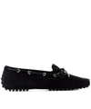 TOD'S BLACK SUEDE LOAFERS,8364536