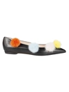 FENDI POM POM BALLERINAS,8F660699A F09ID