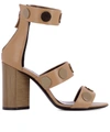 PIERRE HARDY BROWN LEATHER SANDALS,8361292