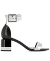 PIERRE HARDY SILVER LEATHER SANDALS,8363517