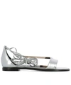 PIERRE HARDY SILVER LEATHER SANDALS,8363138