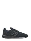 NEW BALANCE 247 BLACK AND BLUE FABRIC SNEAKERS,8325150