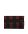 DSQUARED2 RED WOOL SCARF,8362902