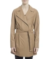 DROME BROWN LEATHER TRENCH,8360690