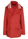 Givenchy Striped-collar Double-breasted Wool-blend Coat