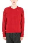 GOLDEN GOOSE ROBERTO SWEATER IN RED COTTON,8319217