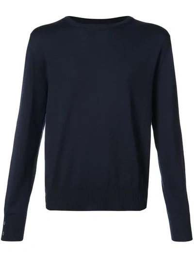 Thom Browne Crew-neck Jumper In Blue