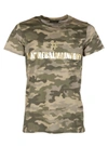 Balmain Camouflage Print Logo T-shirt In Camouflage