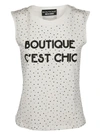 BOUTIQUE MOSCHINO DOTTED TANK TOP,A 1203 6140 1002