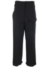 JOSEPH WIDE LEG TROUSERS,JP000105 0010 BLACK