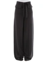 VALENTINO BLACK SILK PANTS,8359305