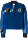 FENDI logo shearling bomber jacket,FM51604OR12391026