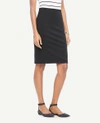 Ann Taylor Petite Seasonless Stretch Flounce Back Pencil Skirt In Black