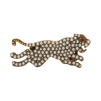 Gucci Multi-finger Ring With Tiger In White