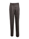 Mulberry Checked Trousers In Grey