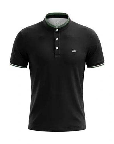 920 Italian Style Man Polo Shirt Midnight Blue Size M Polyamide, Elastane