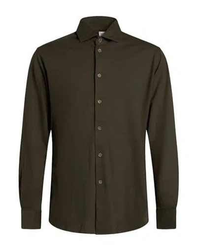 920 Italian Style Man Shirt Military Green Size 15 ¾ Cotton