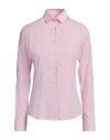 920 Italian Style Woman Shirt Light Pink Size 14 Cotton, Elastane In Pink