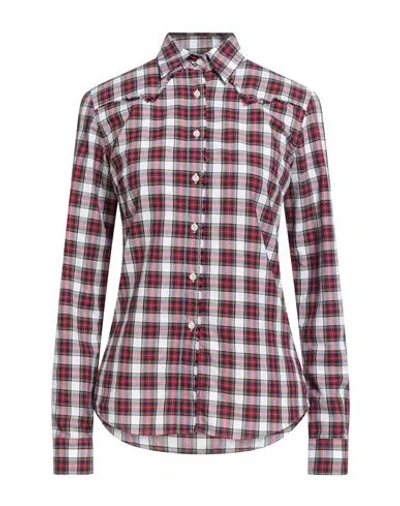 920 Italian Style Woman Shirt Red Size 8 Cotton