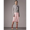 BURBERRY Chantilly Lace Trim Embroidered Tulle Skirt,45471861