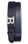 BALLY B BUCKLE PATENT LEATHER BELT,6206091