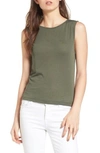 CUPCAKES AND CASHMERE MAXTON TWIST BACK TANK,CH305434